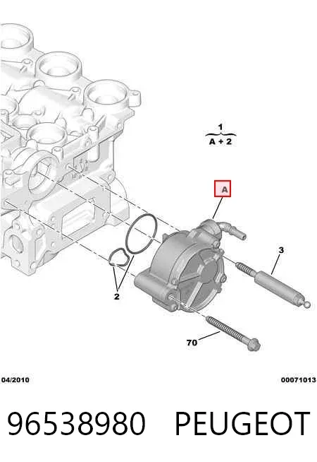 Bomba de vacío 96538980 Peugeot/Citroen
