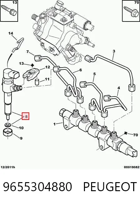 Inyector 9655304880 Peugeot/Citroen
