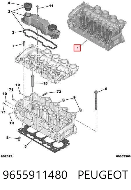Culata 9655911480 Peugeot/Citroen