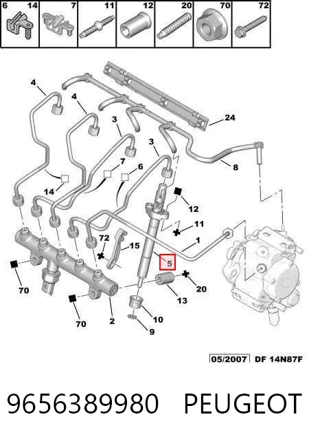 Inyector 9656389980 Peugeot/Citroen