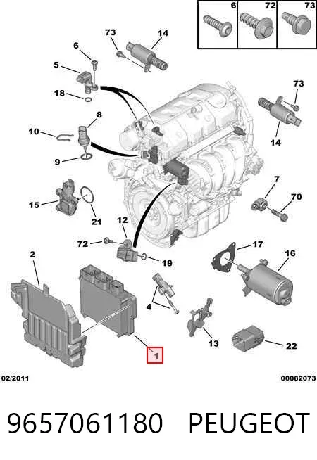 ECU 9657061180 Peugeot/Citroen