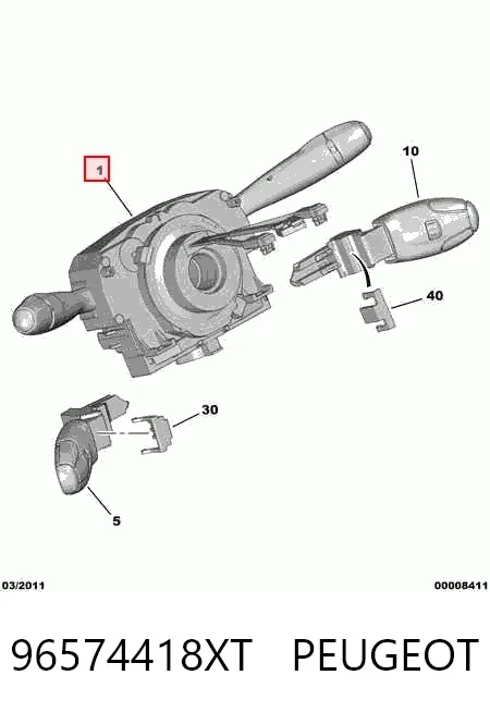 Conmutador columna dirección 96574418XT Peugeot/Citroen