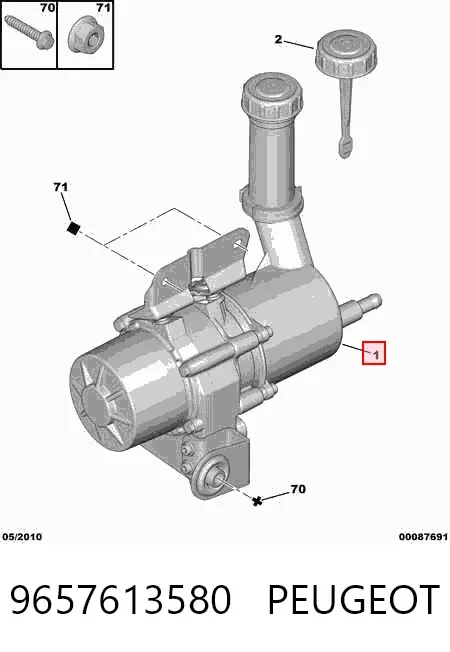 Bomba de dirección 9657613580 Peugeot/Citroen