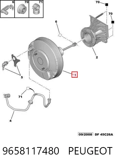 Servofreno 9658117480 Peugeot/Citroen