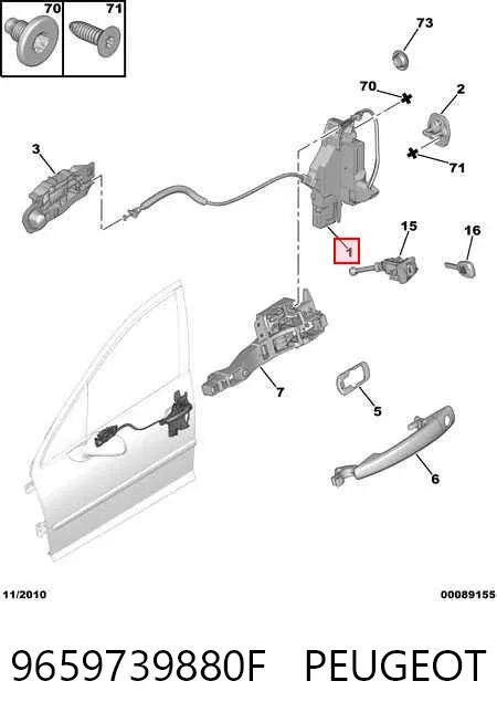 Cerradura 9659739880F Peugeot/Citroen