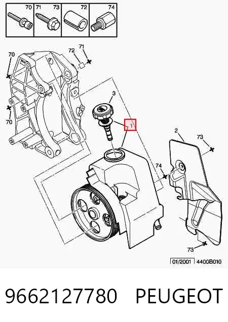 Bomba de dirección 9662127780 Peugeot/Citroen