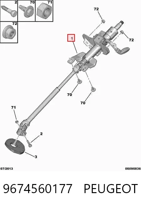 Columna dirección 9674560177 Peugeot/Citroen