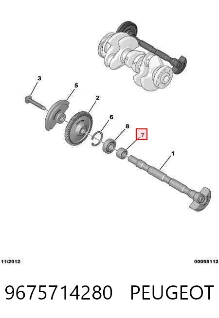 Taco de caja de cambios 9675714280 Peugeot/Citroen
