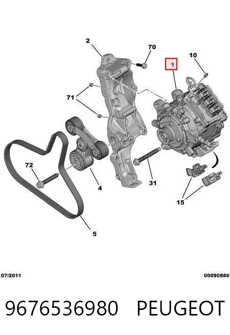 Alternador 9676536980 Peugeot/Citroen