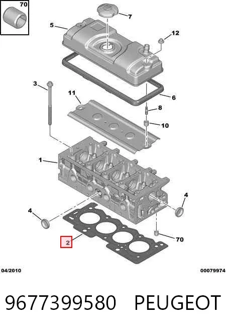 Junta de culata 9677399580 Peugeot/Citroen