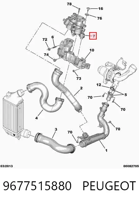 Cuerpo de mariposa 9677515880 Peugeot/Citroen