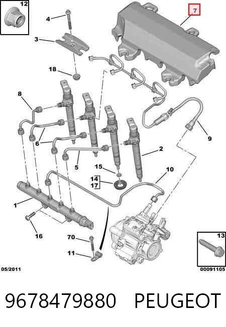 Tapa motor 9678479880 Peugeot/Citroen
