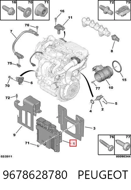 ECU 9678628780 Peugeot/Citroen