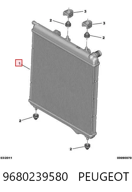 Radiador 9680239580 Peugeot/Citroen