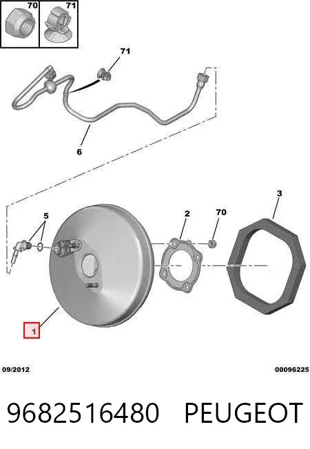 Servofreno 9682516480 Peugeot/Citroen