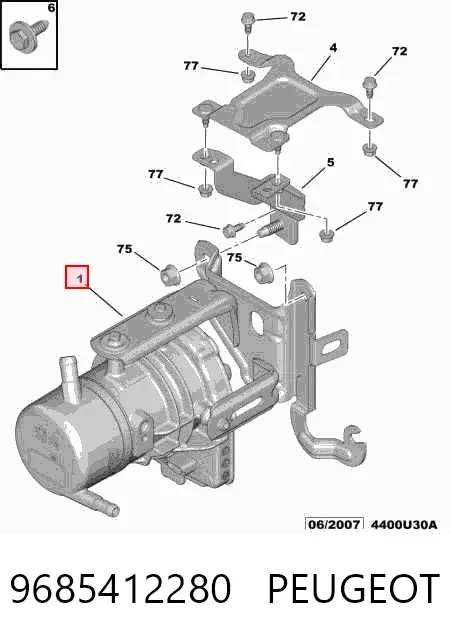 Bomba de dirección 9685412280 Peugeot/Citroen