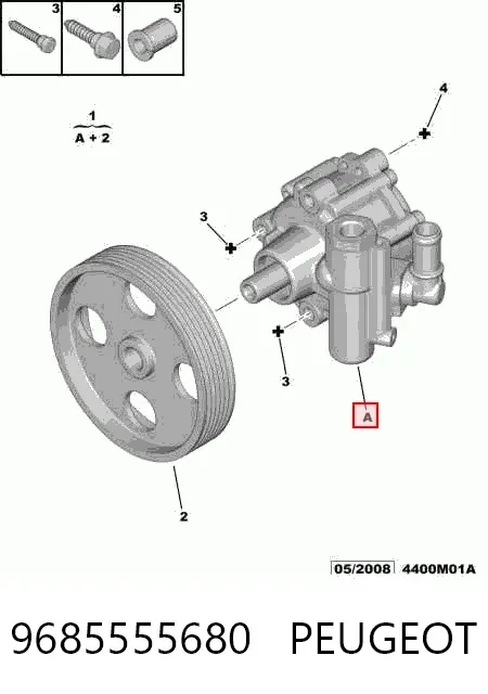 Bomba de dirección 9685555680 Peugeot/Citroen