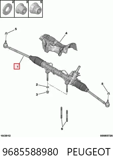 Cremallera de dirección 9685588980 Peugeot/Citroen