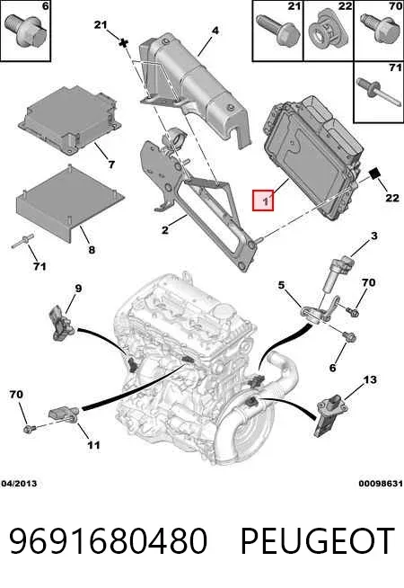 ECU 9691680480 Peugeot/Citroen