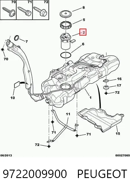 Bomba de gasolina 9722009900 Peugeot/Citroen