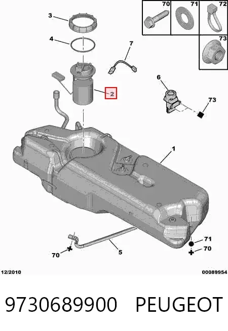 Bomba de gasolina 9730689900 Peugeot/Citroen
