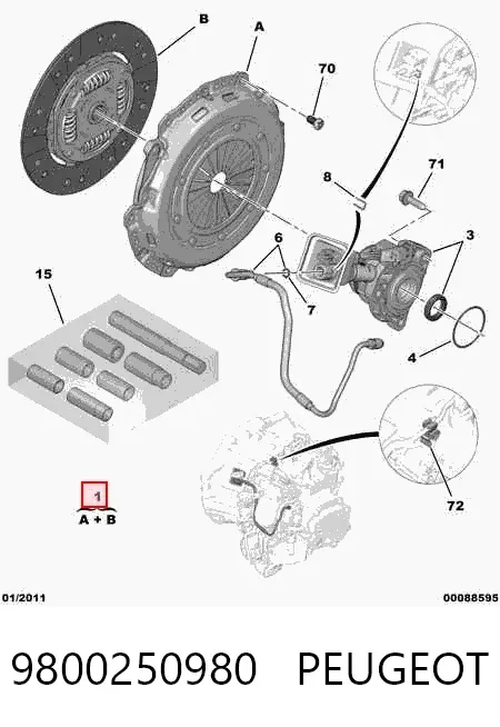 Embrague 9800250980 Peugeot/Citroen