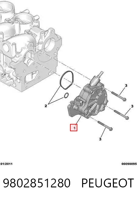 Bomba de vacío 9802851280 Peugeot/Citroen