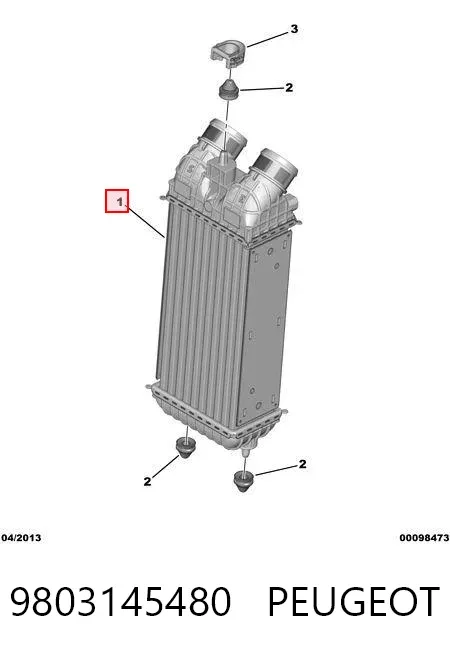 Intercooler 9803145480 Peugeot/Citroen