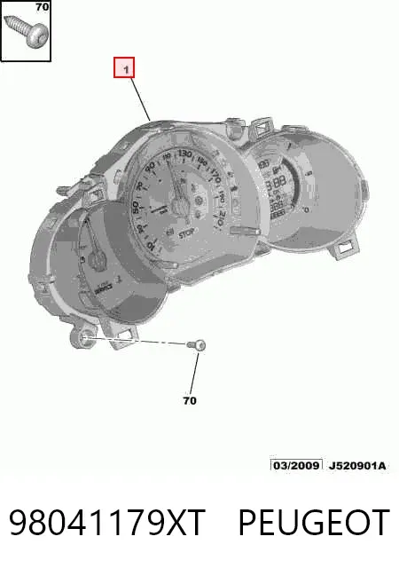 Cuadro instrumentos 98041179XT Peugeot/Citroen