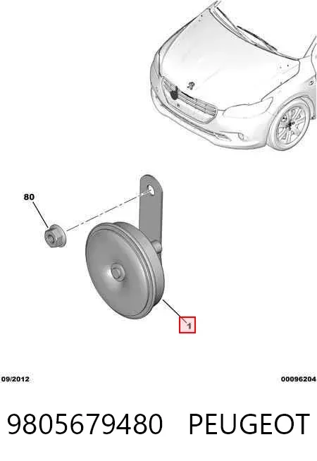 Claxon 9805679480 Peugeot/Citroen