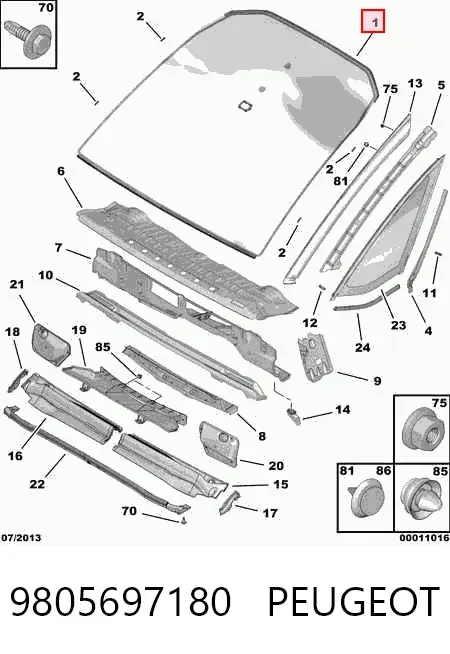 Parabrisas 9805697180 Peugeot/Citroen