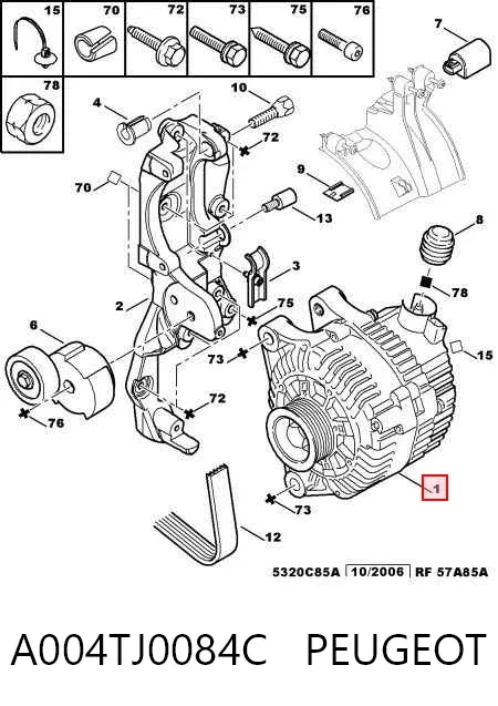 Alternador A004TJ0084C Peugeot/Citroen