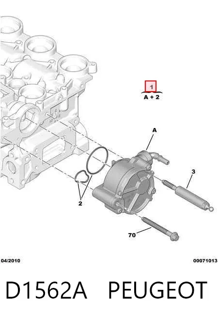 Bomba de vacío D1562A Peugeot/Citroen