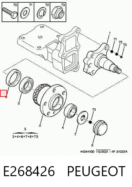 Cojinete de rueda E268426 Peugeot/Citroen
