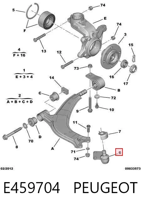 Rótula inferior de suspensión Geely CK I