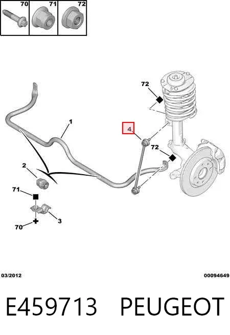 Polea de cigüeñal E459713 Peugeot/Citroen