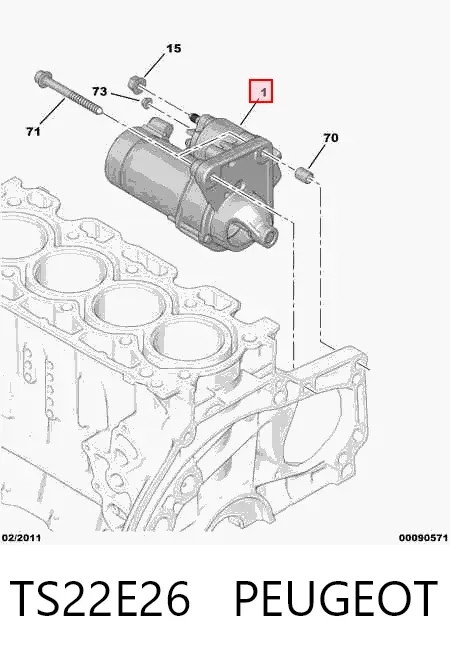 Motor de arranque TS22E26 Peugeot/Citroen