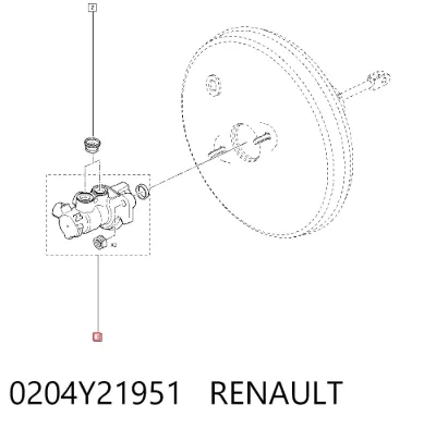 Cilindro principal de freno RENAULT 0204Y21951