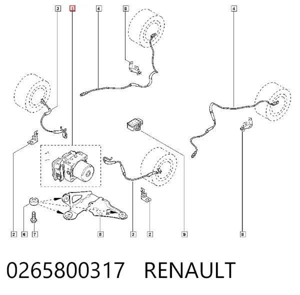Módulo ABS 0265800317 Renault (RVI)