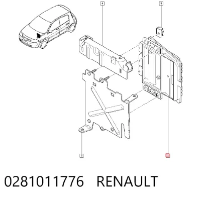 Unidad de control del motor (ECU) RENAULT 0281011776