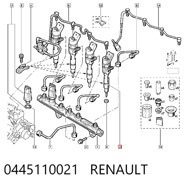 Inyector 0445110021 Renault (RVI)