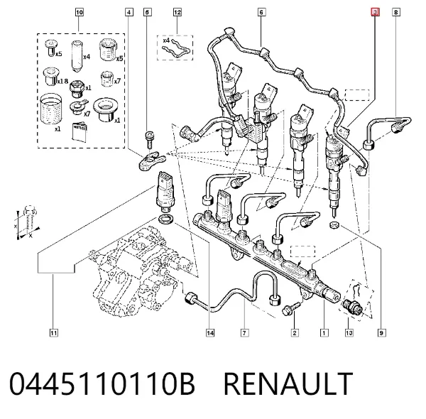 Inyector 0445110110B Renault (RVI)
