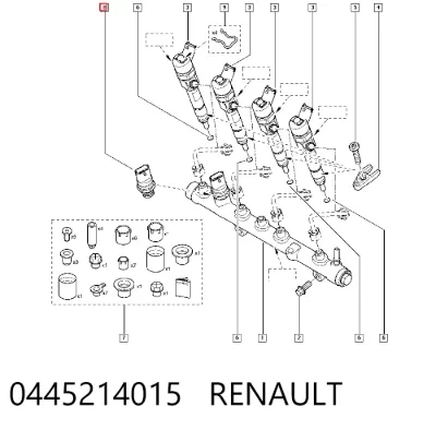 Sensor de presión de combustible RENAULT 0445214015