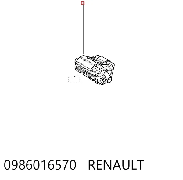 Motor de arranque 0986016570 Renault (RVI)