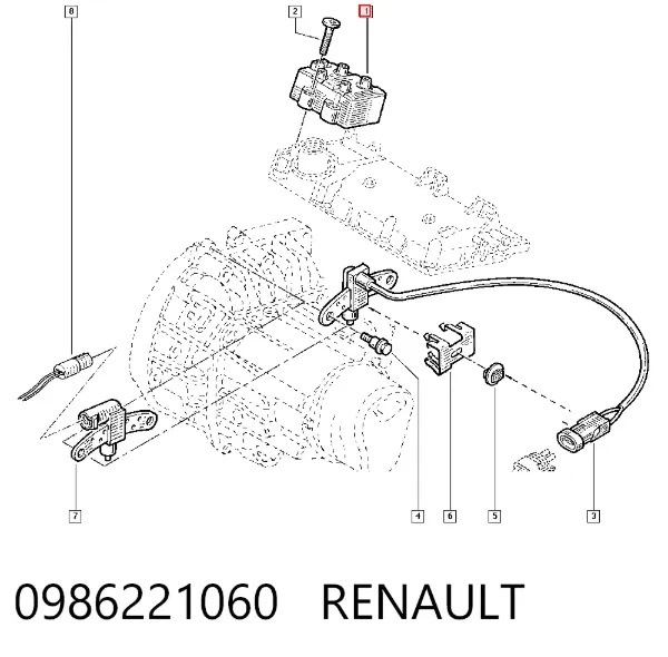 Bobina 0986221060 Renault (RVI)