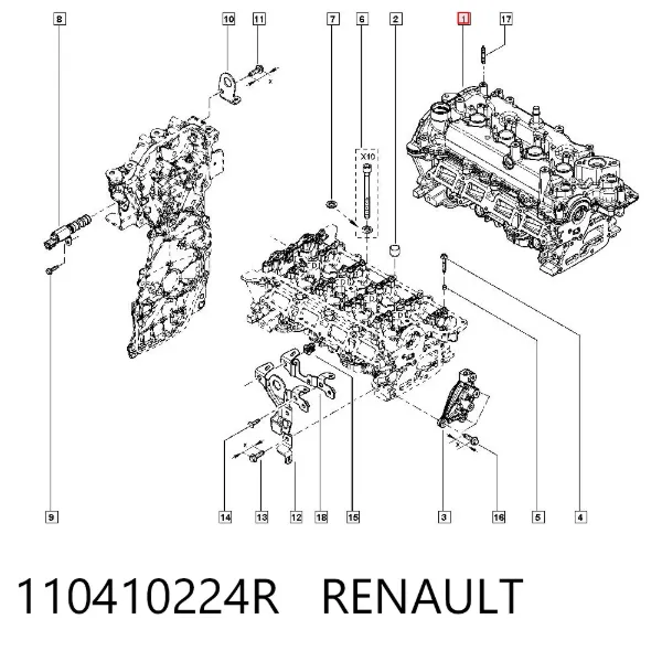 Culata 110410224R Renault (RVI)
