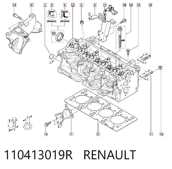 Culata 110413019R Renault (RVI)