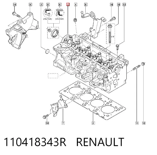 Culata 110418343R Renault (RVI)