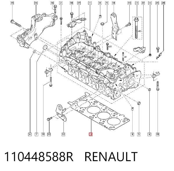 Junta de culata 110448588R Renault (RVI)