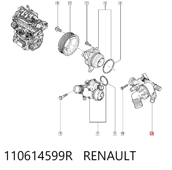 Termostato 110614599R Renault (RVI)